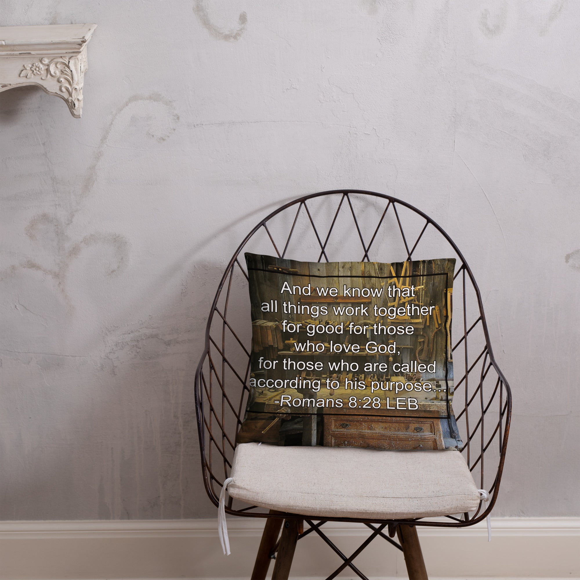 Basic Pillow - Romans 8:28 image 0