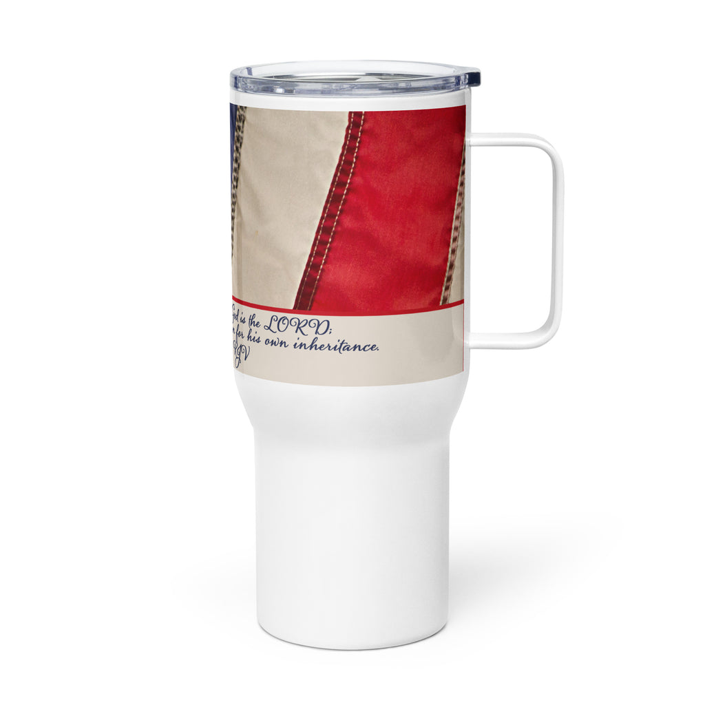 Travel Mug with a Handle - Psalms 33:12 image 3