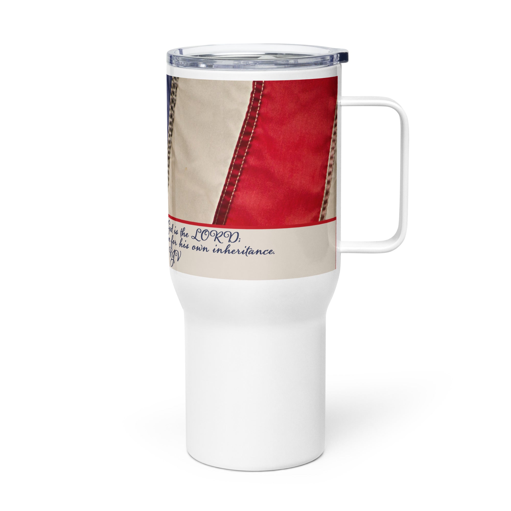 Travel Mug with a Handle - Psalms 33:12 image 3