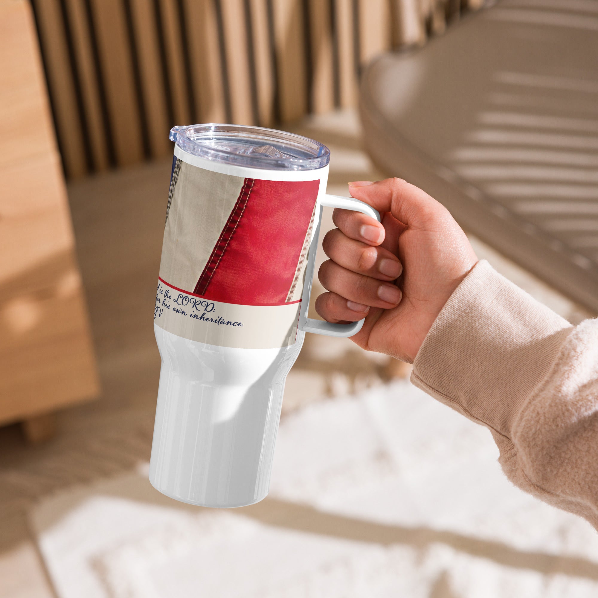 Travel Mug with a Handle - Psalms 33:12 image 5