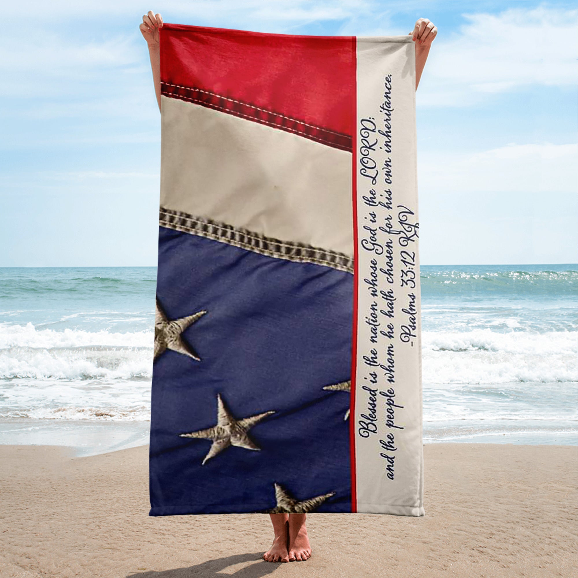 Towel - Psalm 33:12 image 2