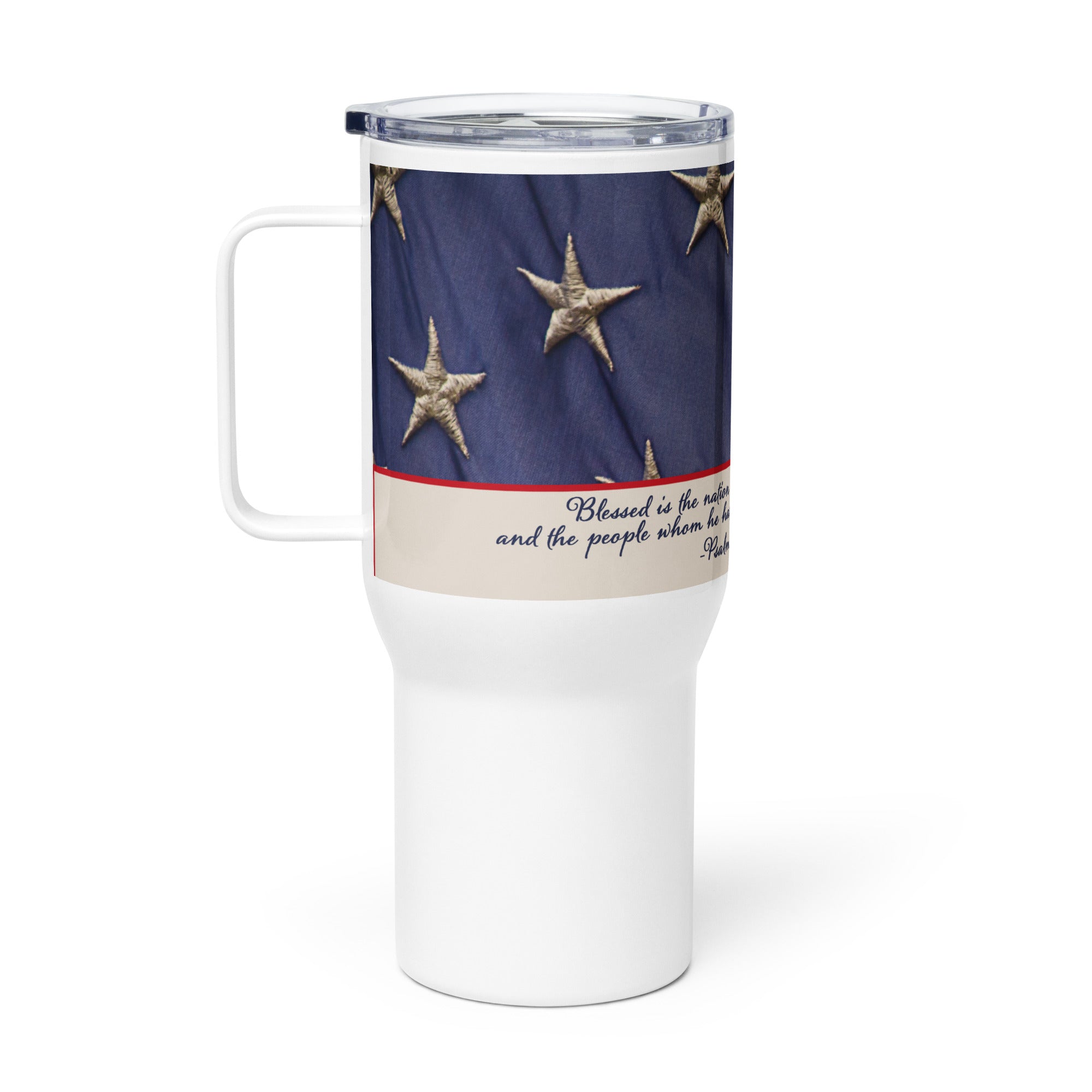 Travel Mug with a Handle - Psalms 33:12 image 6