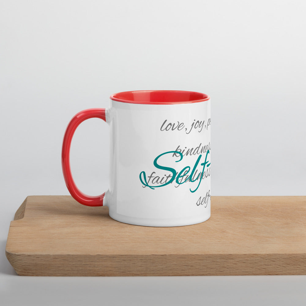 Mug with Color Inside - Self-control - Red image