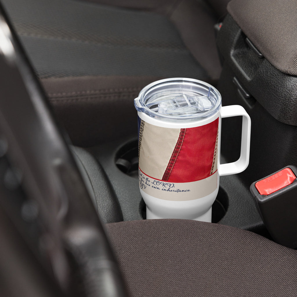 Travel Mug with a Handle - Psalms 33:12 image 4