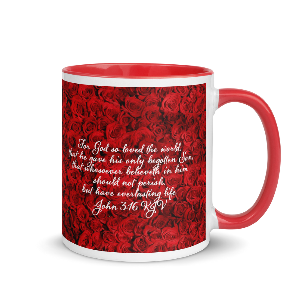 Mug with Color Inside - John 3:16 image 0
