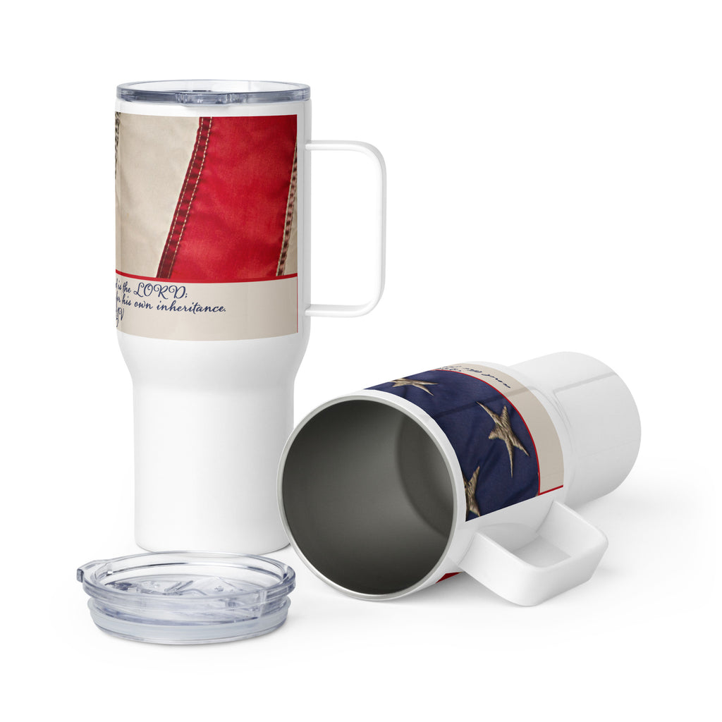 Travel Mug with a Handle - Psalms 33:12 image 1