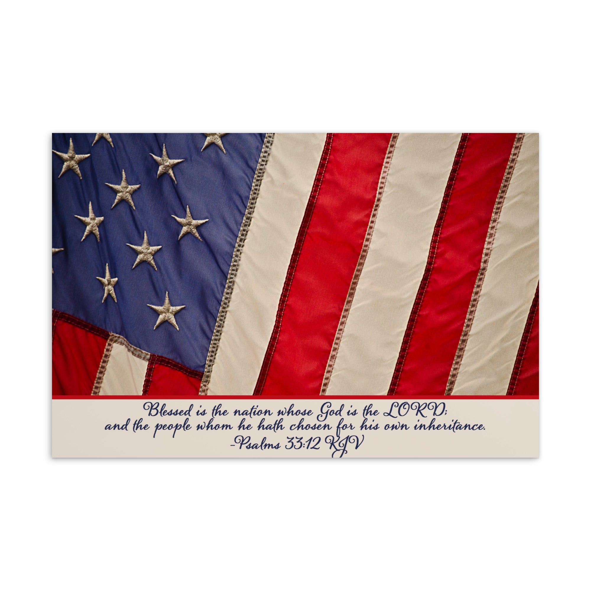 Standard Postcard - Psalm 33:12 image 1