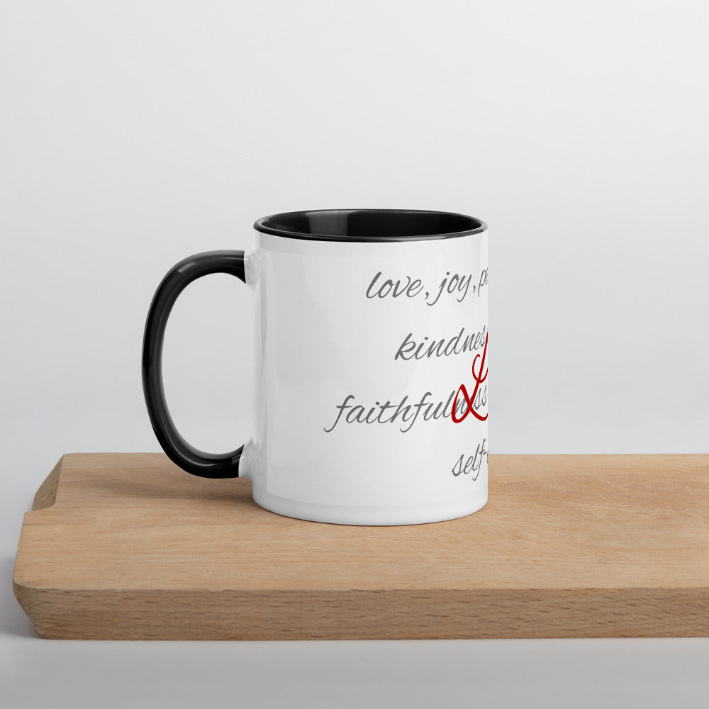 Mug with Color Inside - Love - Black image