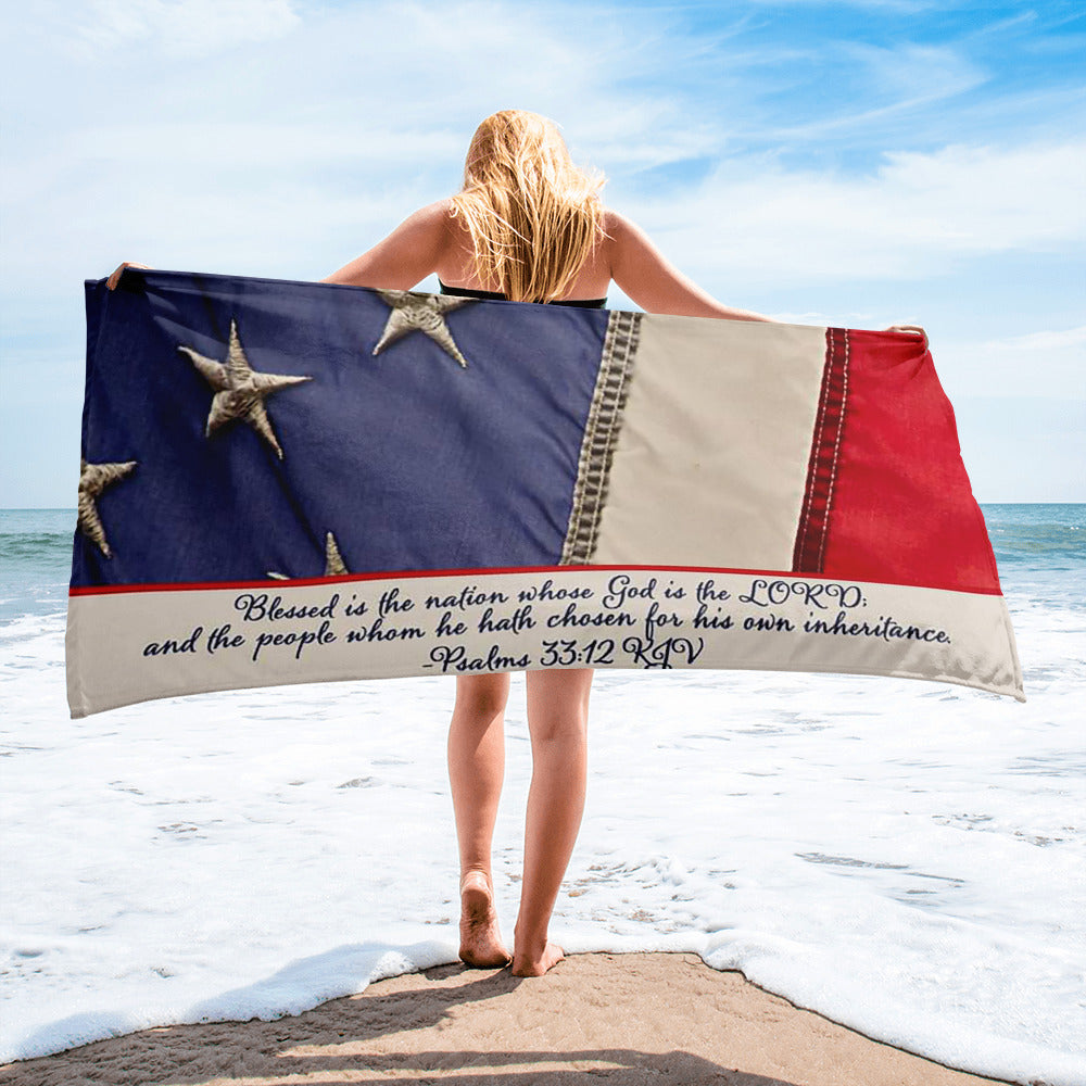 Towel - Psalm 33:12 image 3