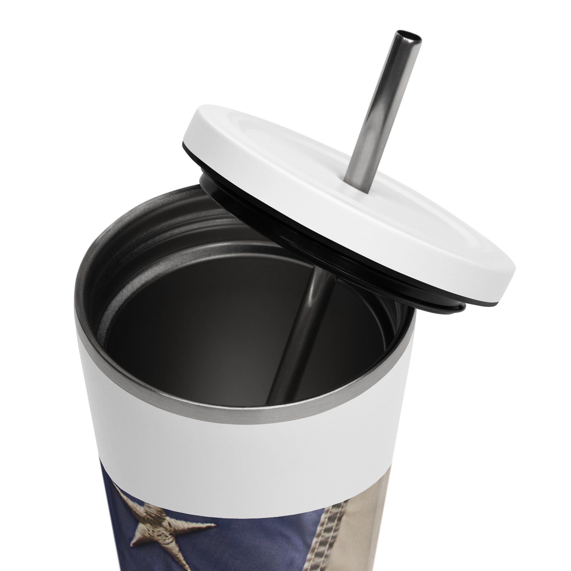 Insulated Tumbler with a Straw - Psalms 33:12 image 4