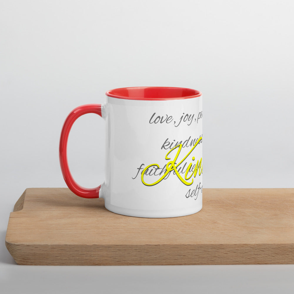 Mug with Color Inside - Kindness - Red image