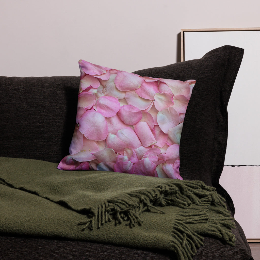 Premium Pillow - Pink Rose Petals