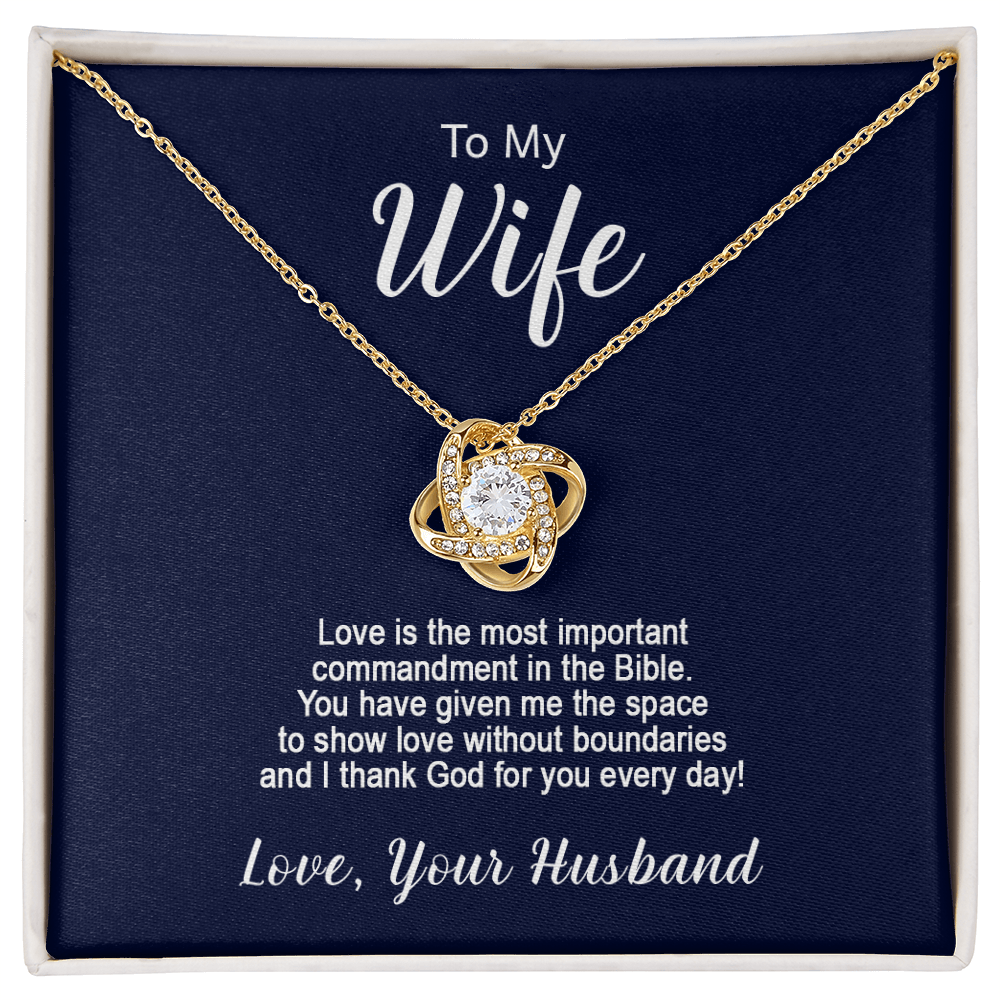 Love Knot Necklace - To My Wife