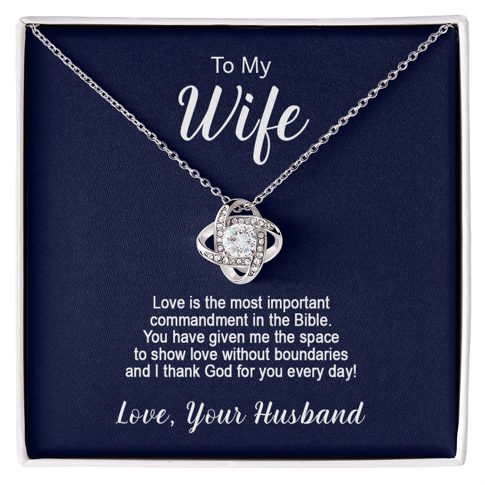 Love Knot Necklace - To My Wife