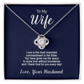 Love Knot Necklace - To My Wife