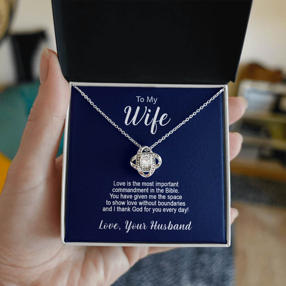 Love Knot Necklace - To My Wife