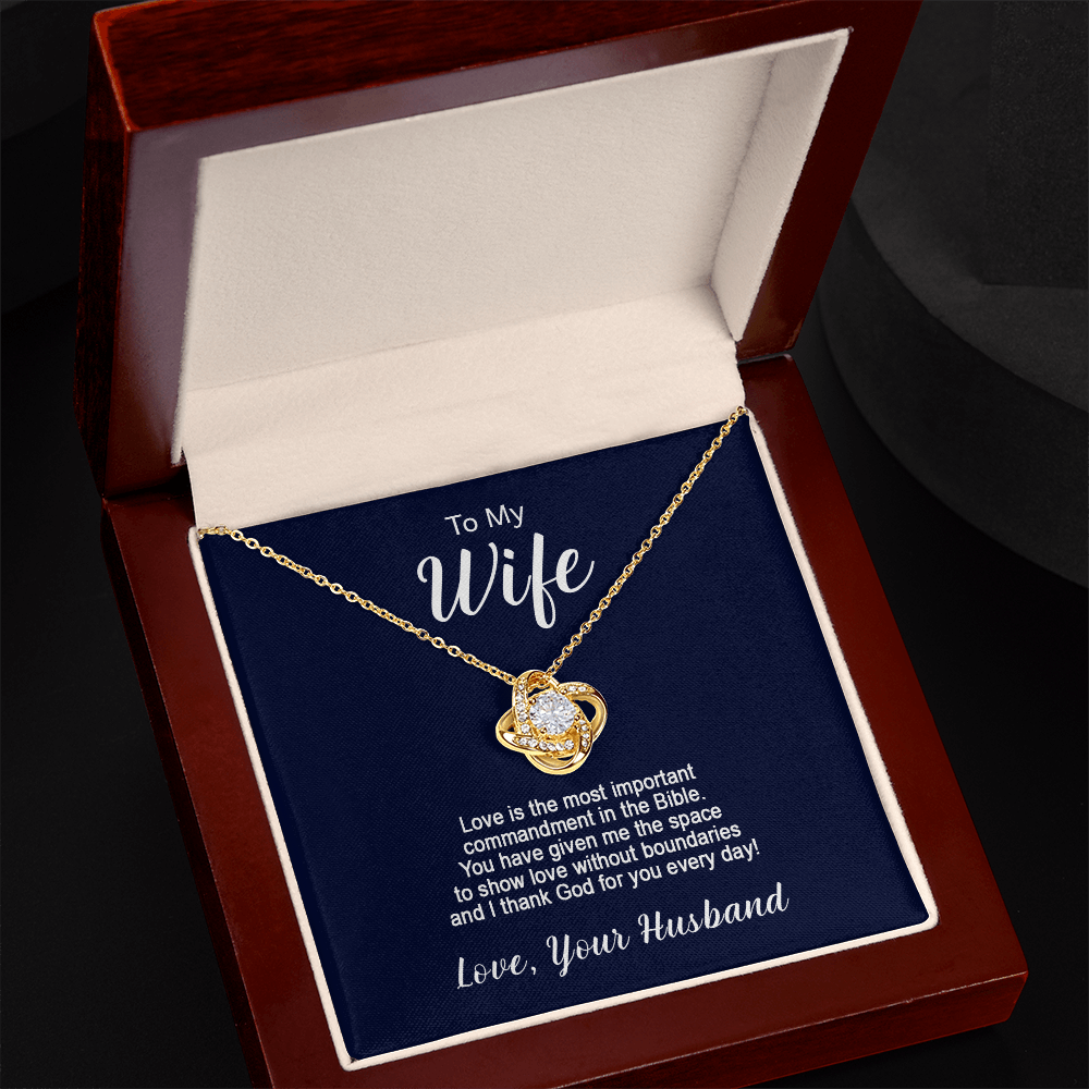 Love Knot Necklace - To My Wife
