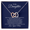 Interlocking Hearts Necklace - To My Daughter