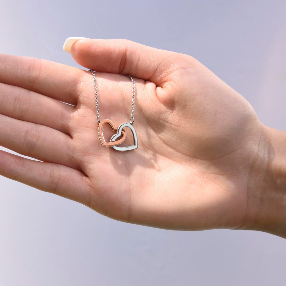 Interlocking Hearts Necklace - To My Daughter