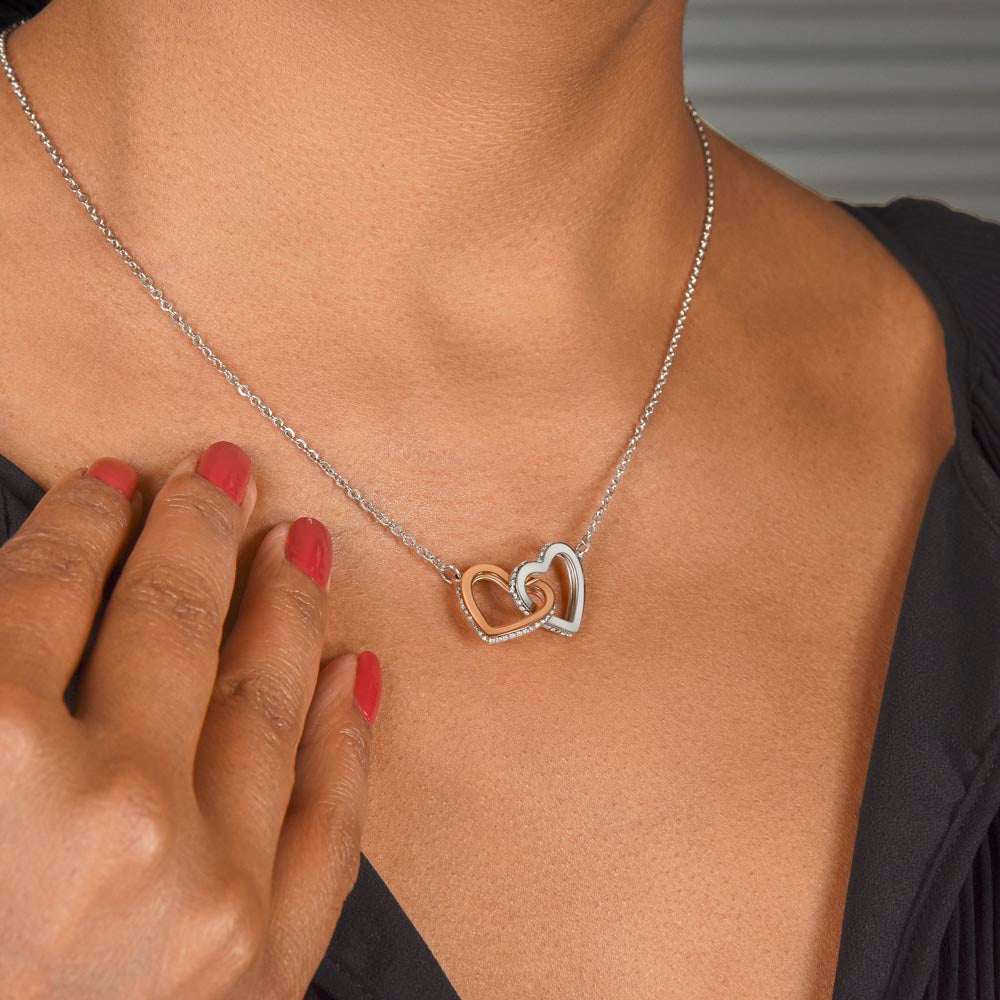 Interlocking Hearts Necklace - To My Daughter