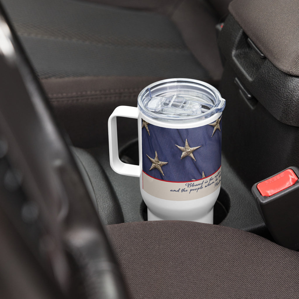 Travel Mug with a Handle - Psalms 33:12 image 7