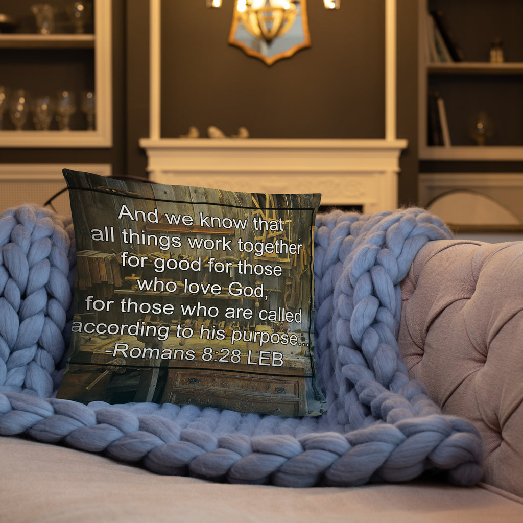 Basic Pillow - Romans 8:28 image 2