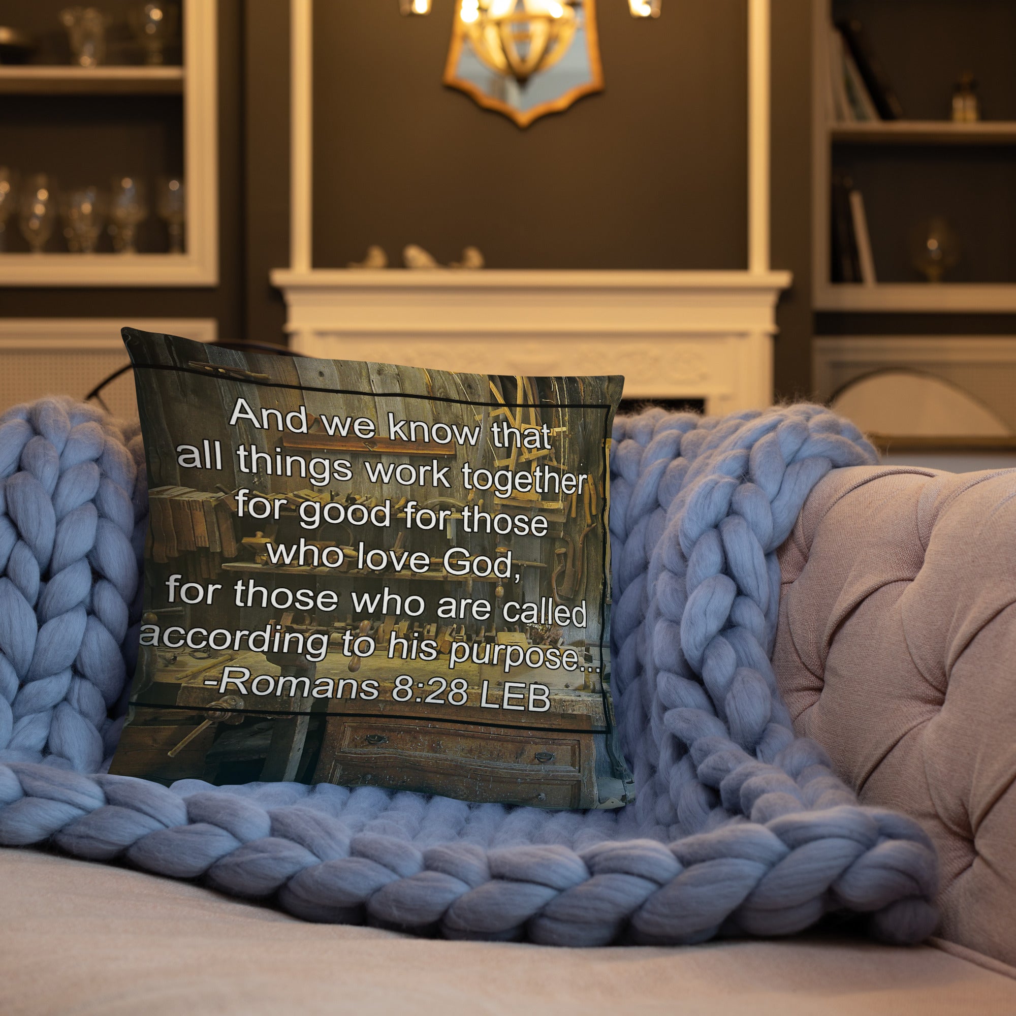 Basic Pillow - Romans 8:28 image 2
