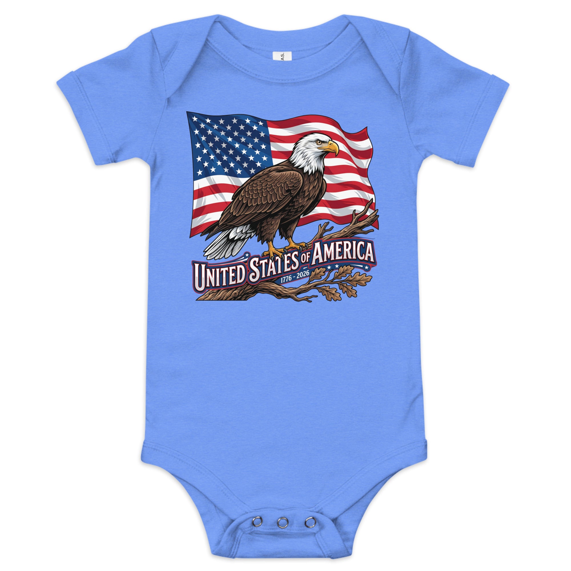 Baby Short Sleeve One Piece - USA 250 Eagle