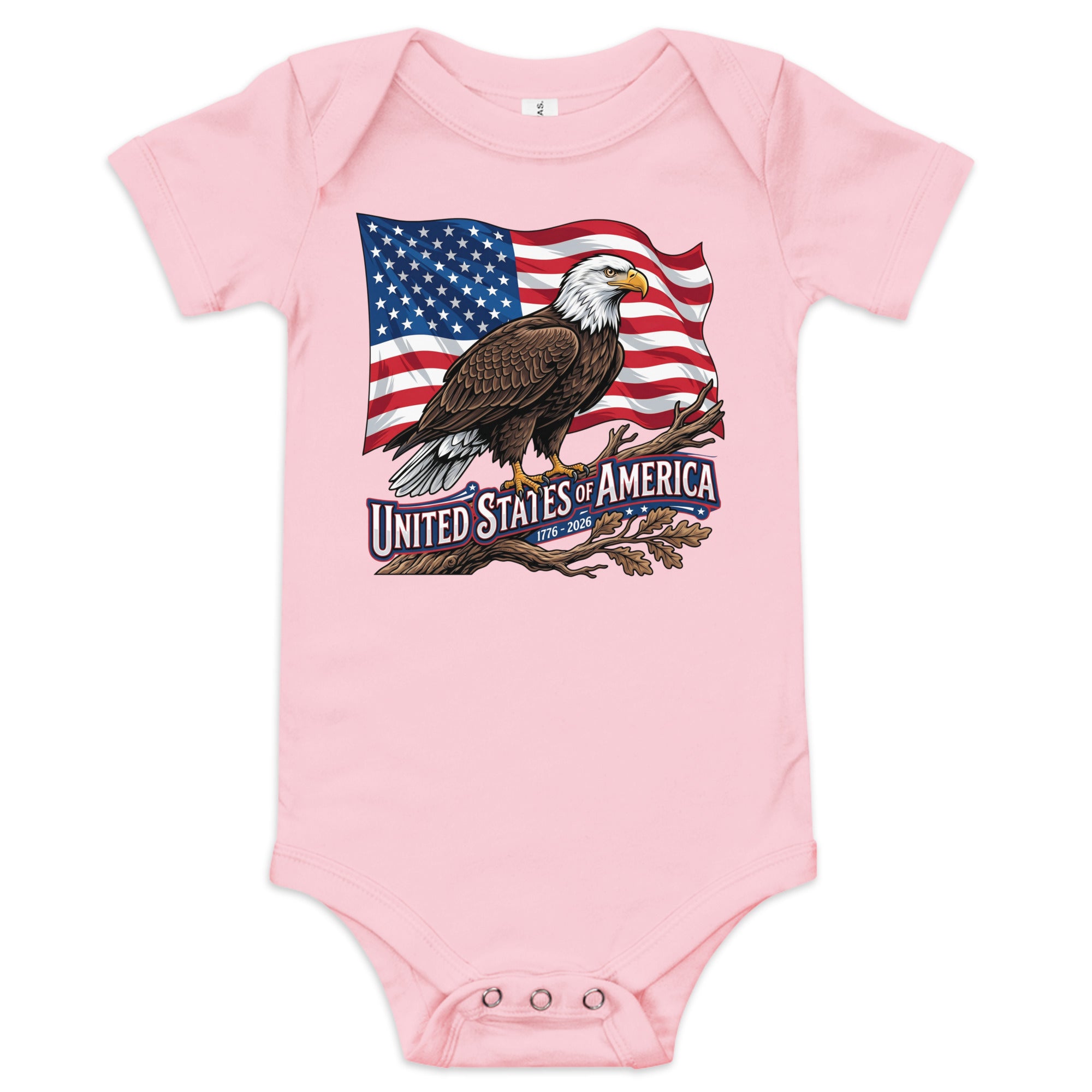 Baby Short Sleeve One Piece - USA 250 Eagle