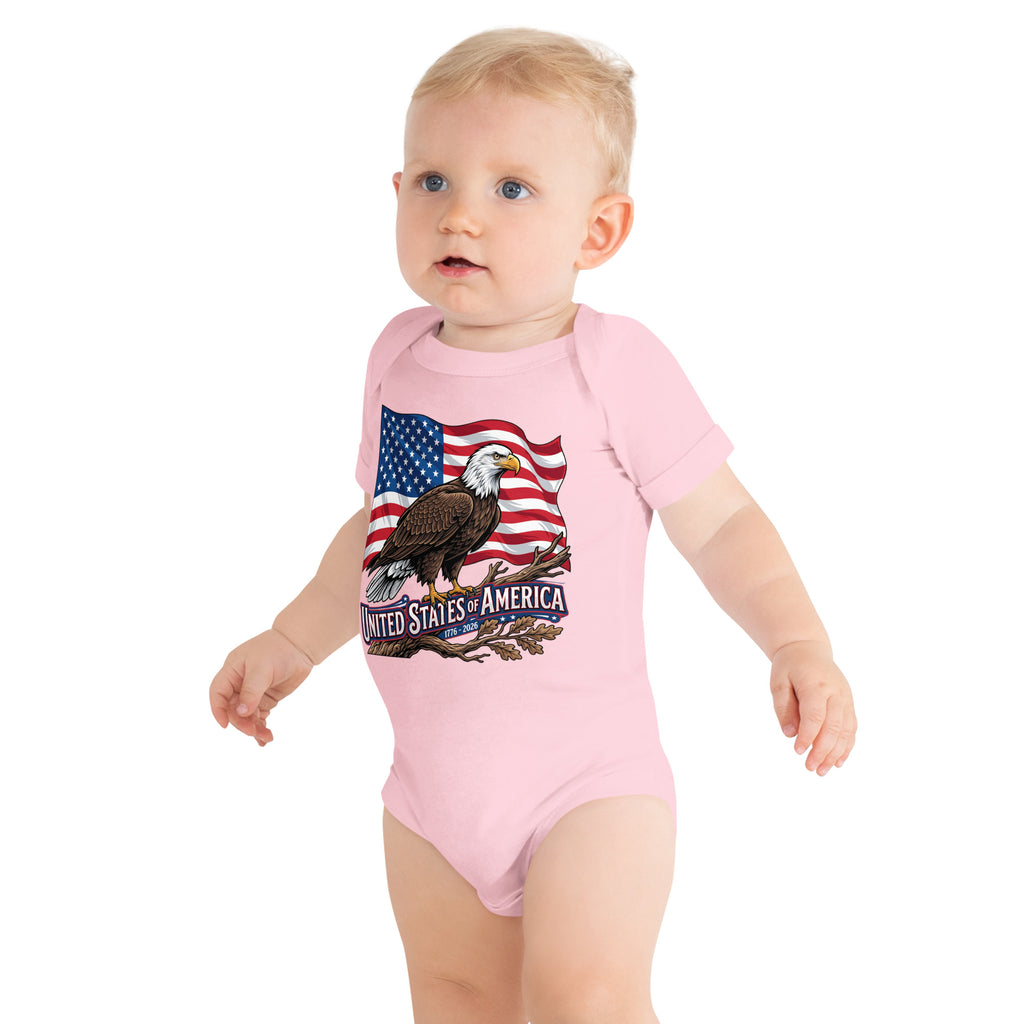 Baby Short Sleeve One Piece - USA 250 Eagle