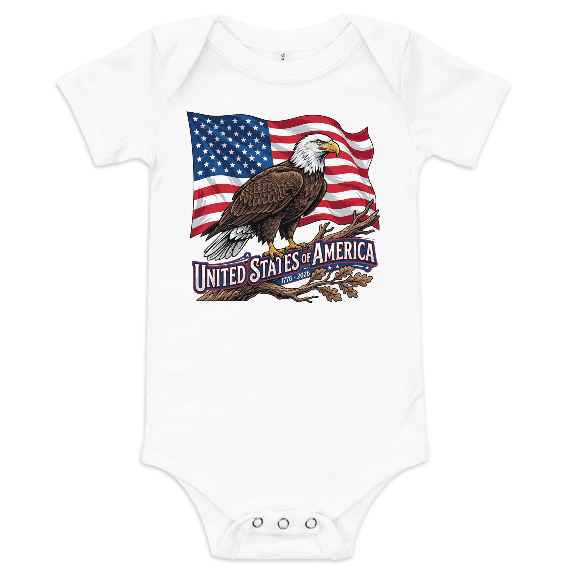Baby Short Sleeve One Piece - USA 250 Eagle
