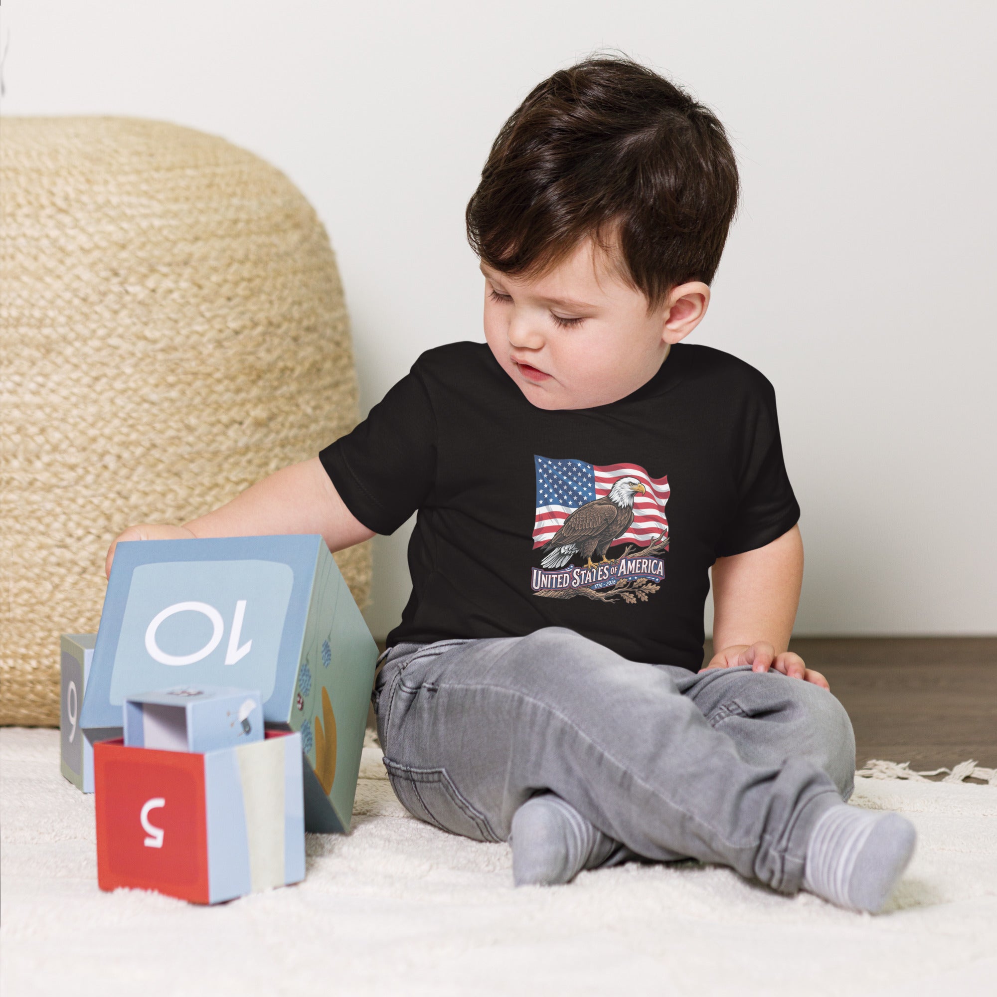 Baby Jersey Short Sleeve Tee - USA 250 Eagle