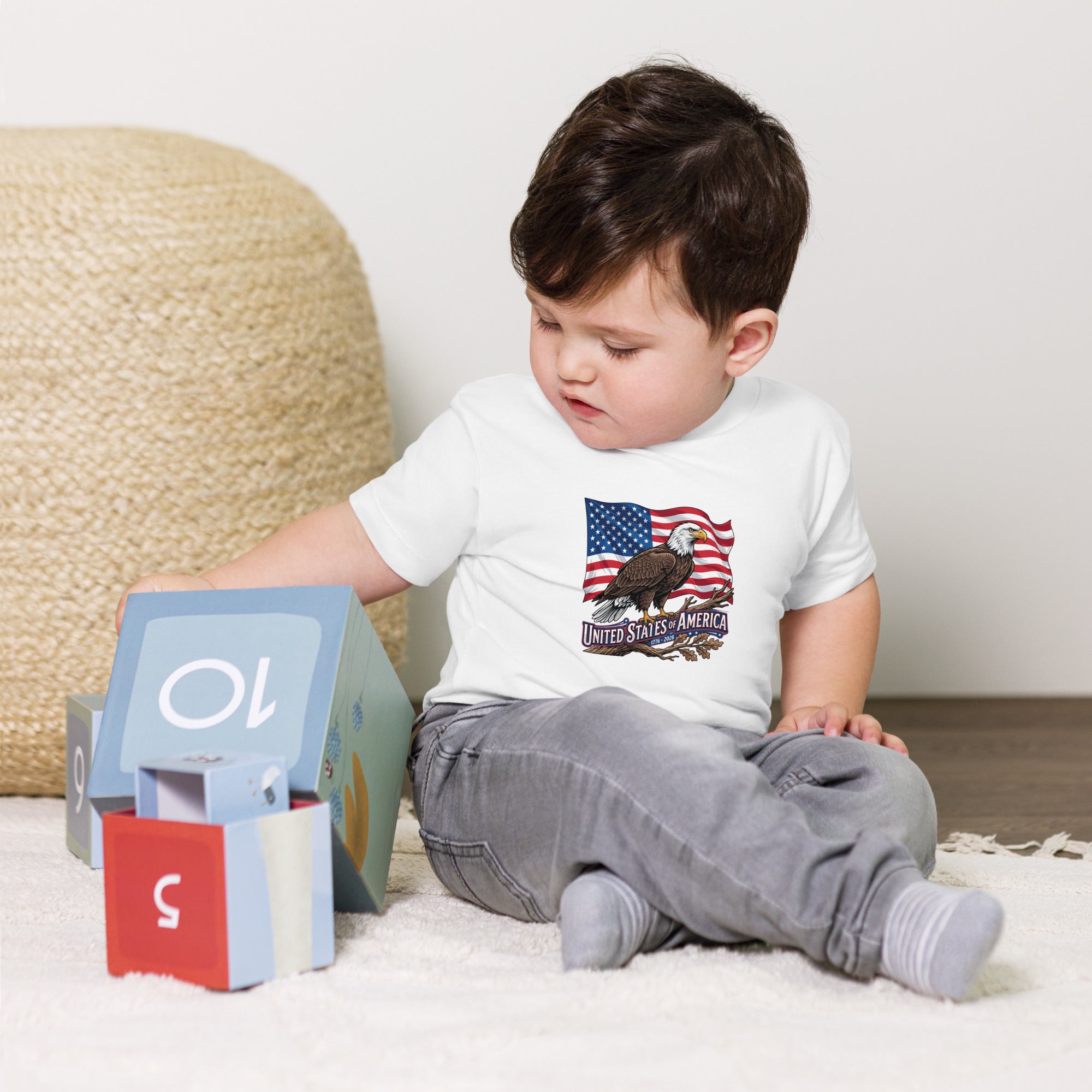 Baby Jersey Short Sleeve Tee - USA 250 Eagle