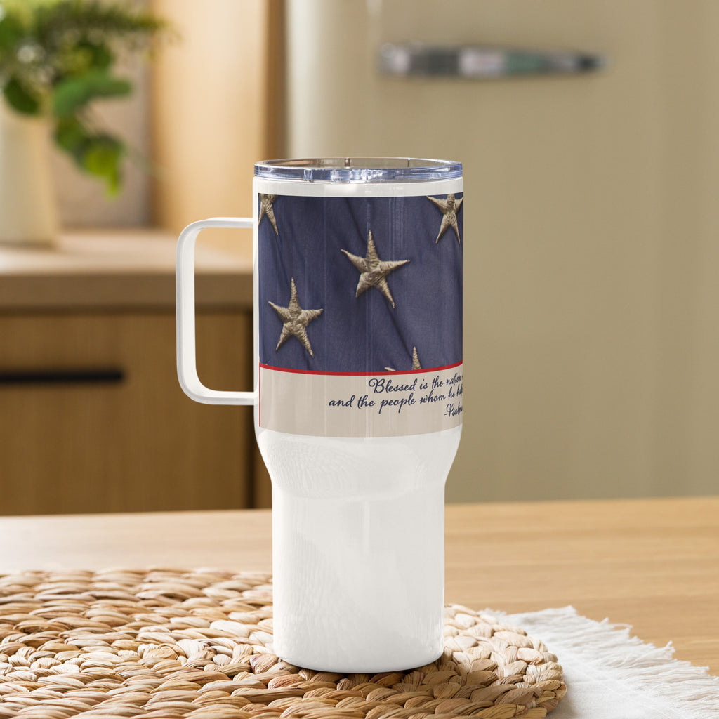 Travel Mug with a Handle - Psalms 33:12 image 8