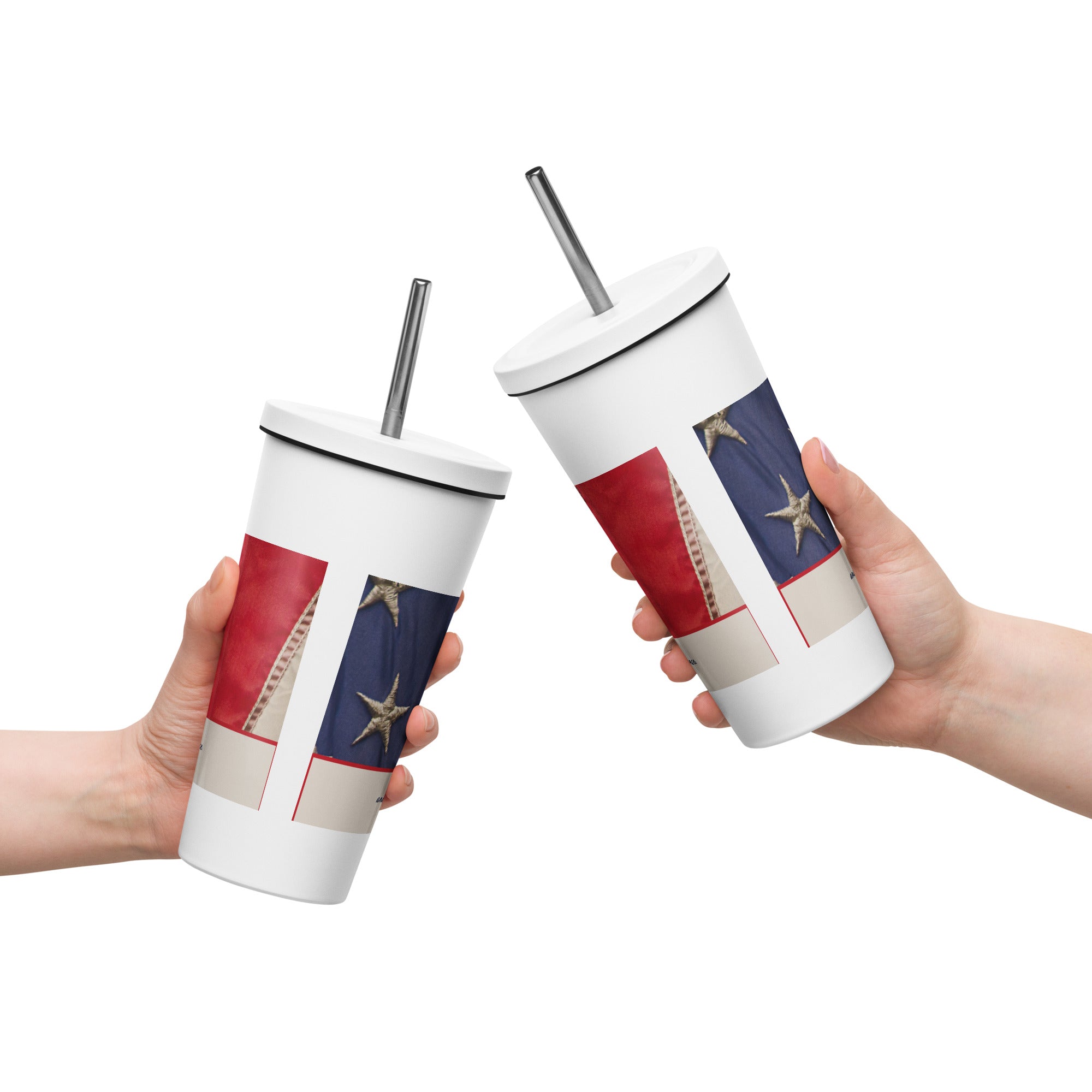 Insulated Tumbler with a Straw - Psalms 33:12 image 7