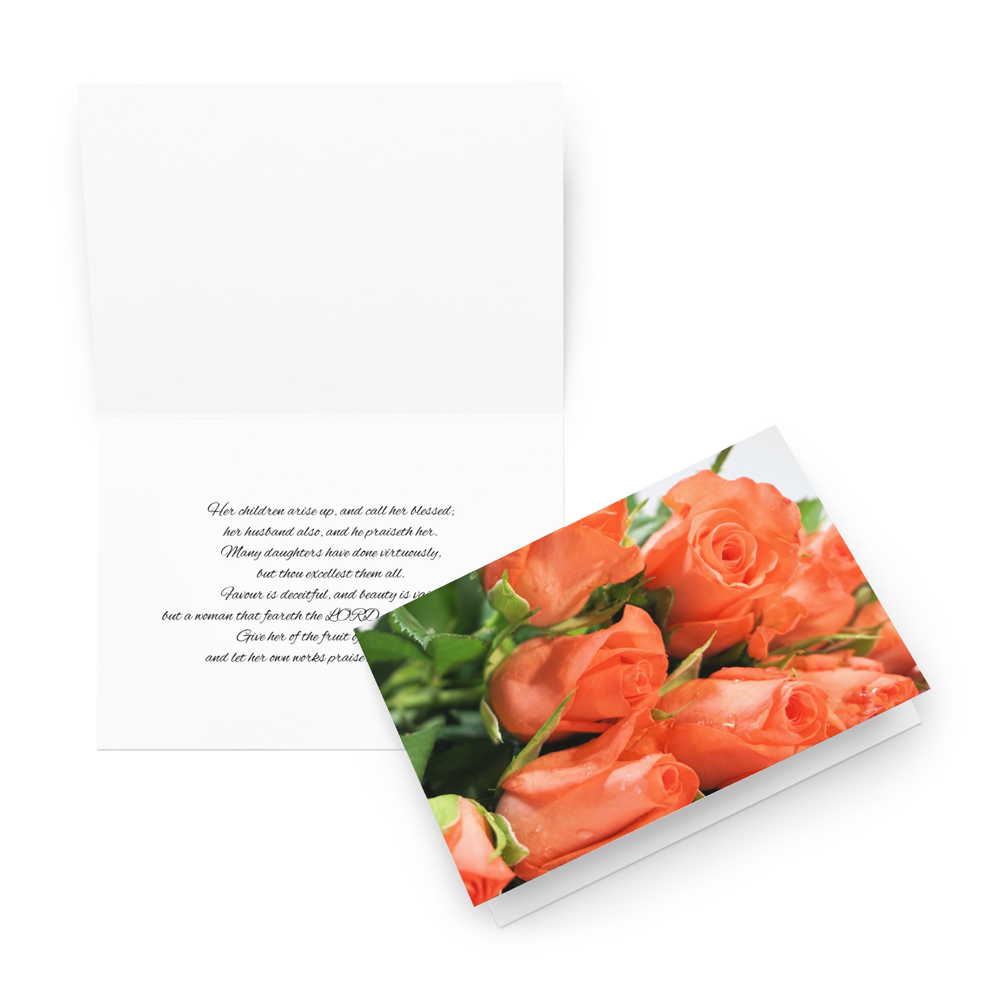 Greeting Card | Peach Roses