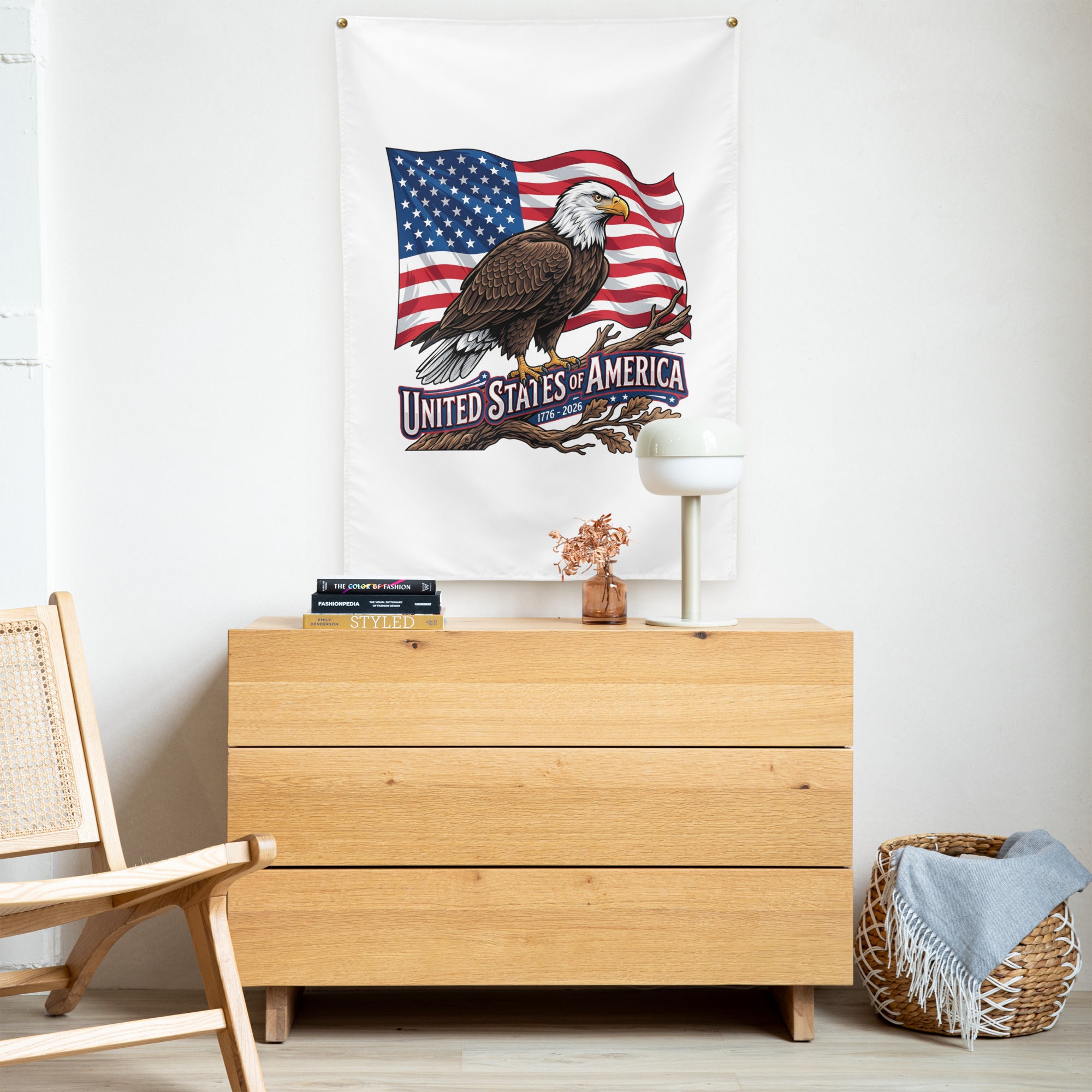 Indoor Wall Tapestry - USA 250 Eagle