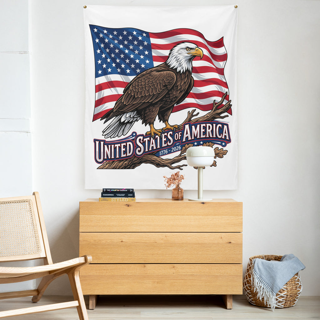 Indoor Wall Tapestry - USA 250 Eagle