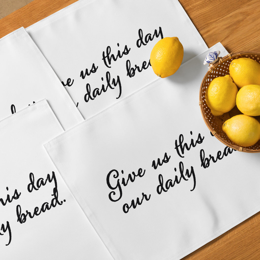 Placemat 4 pc Set - Matthew 6:11