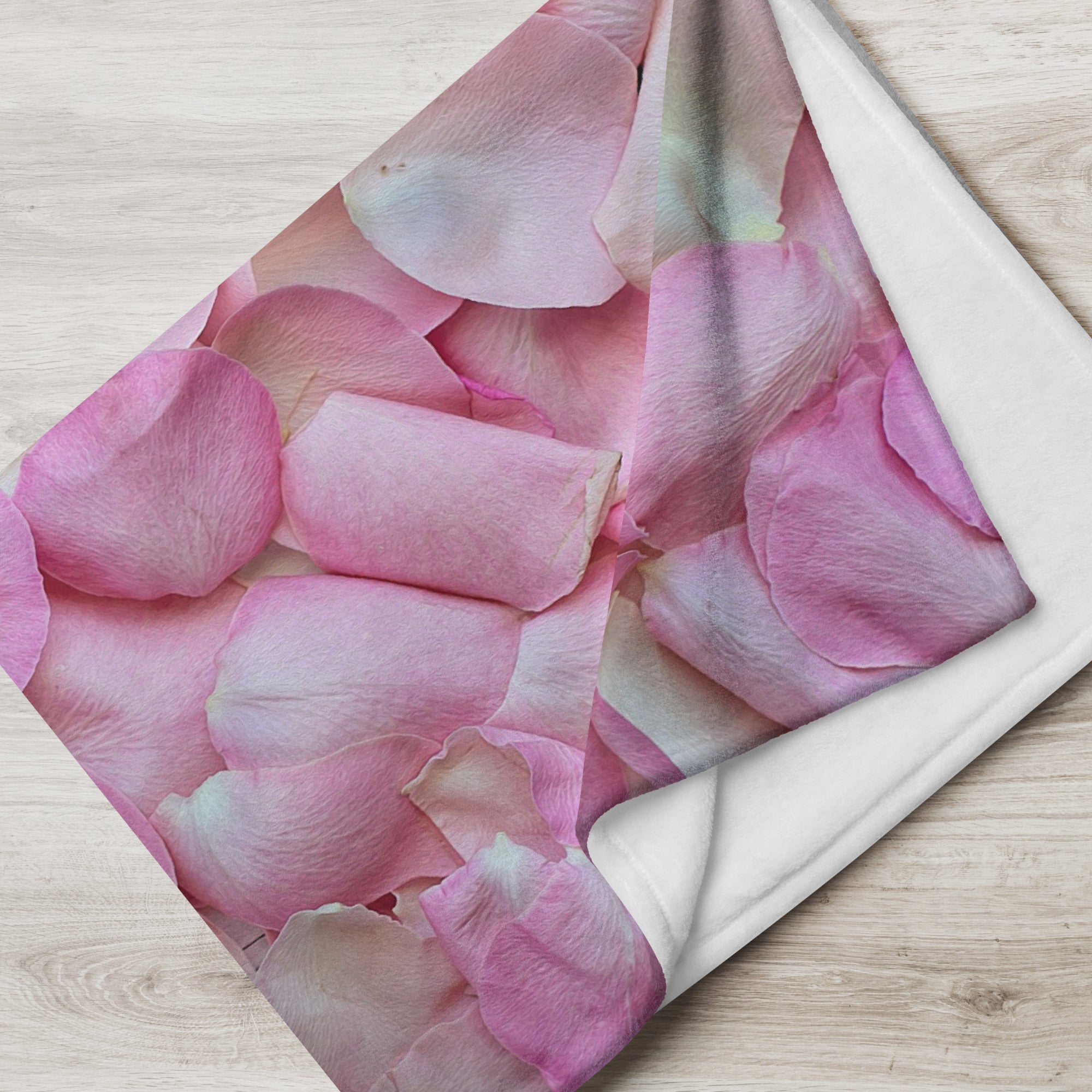 Throw Blanket - Pink Rose Petals