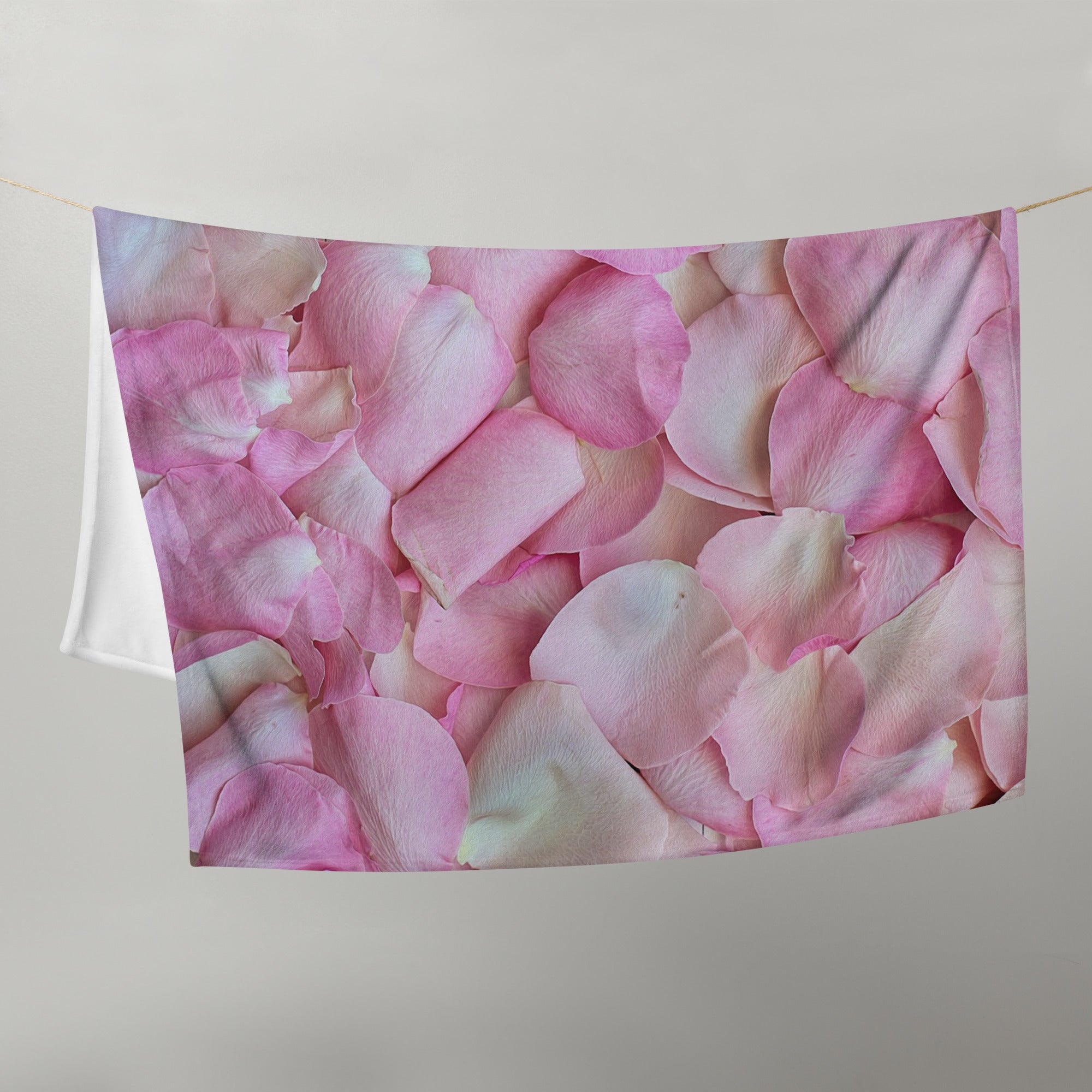 Throw Blanket - Pink Rose Petals