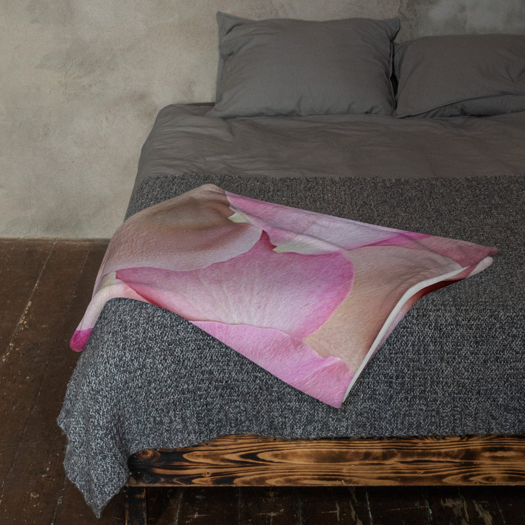 Throw Blanket - Pink Rose Petals