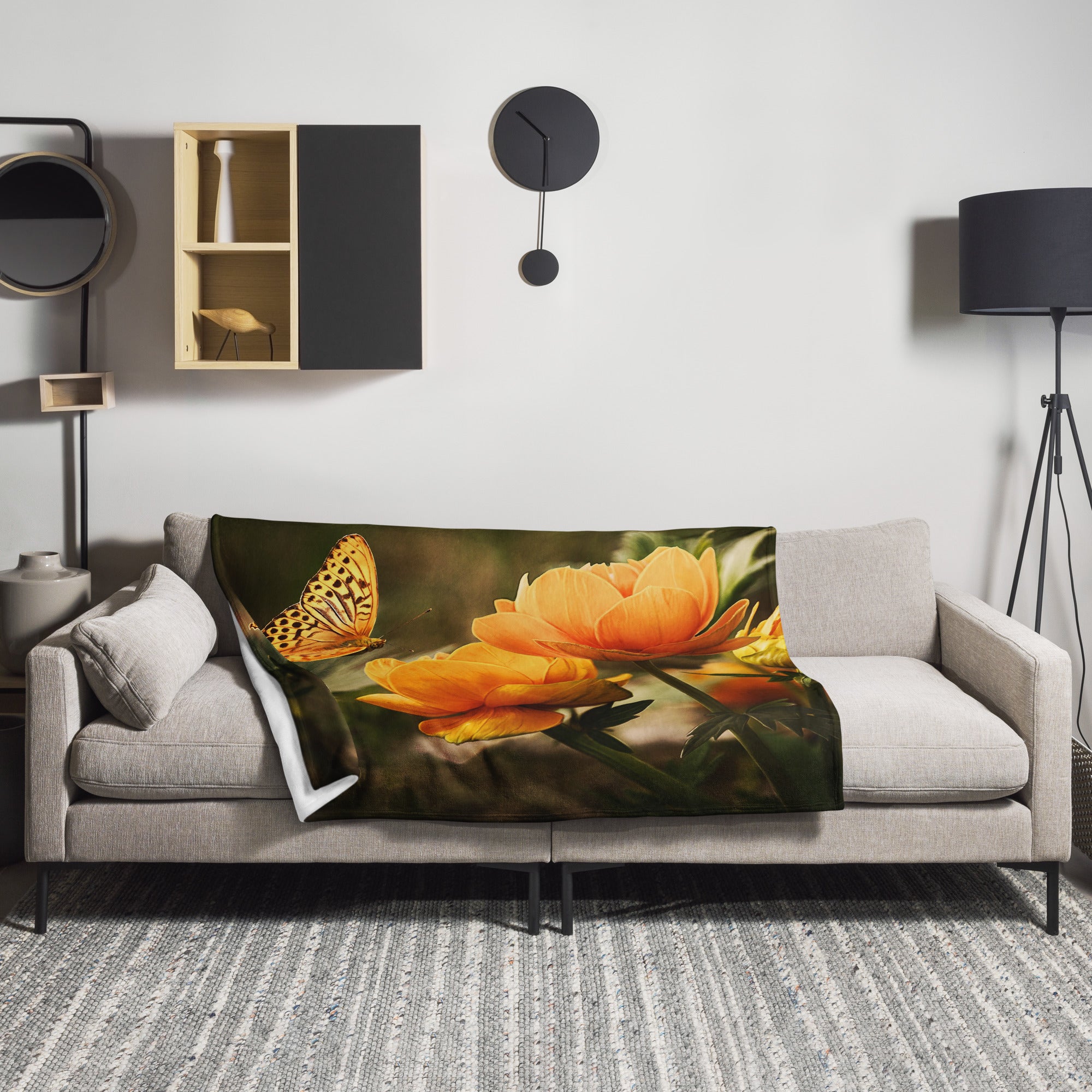 Throw Blanket - Golden Hour Butterfly