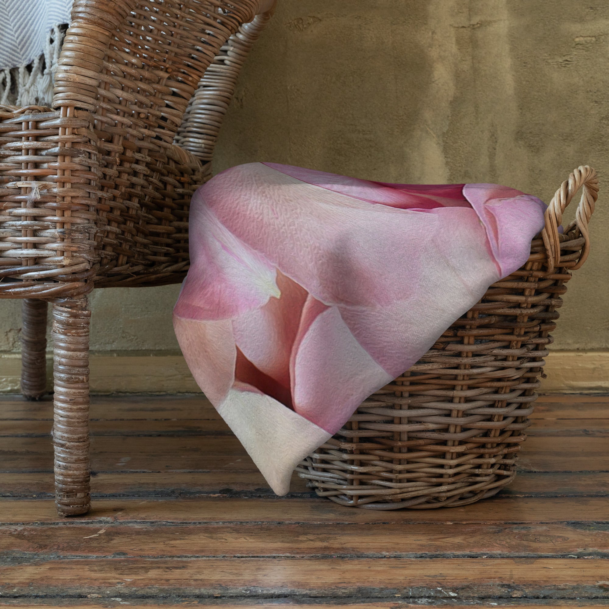 Throw Blanket - Pink Rose Petals