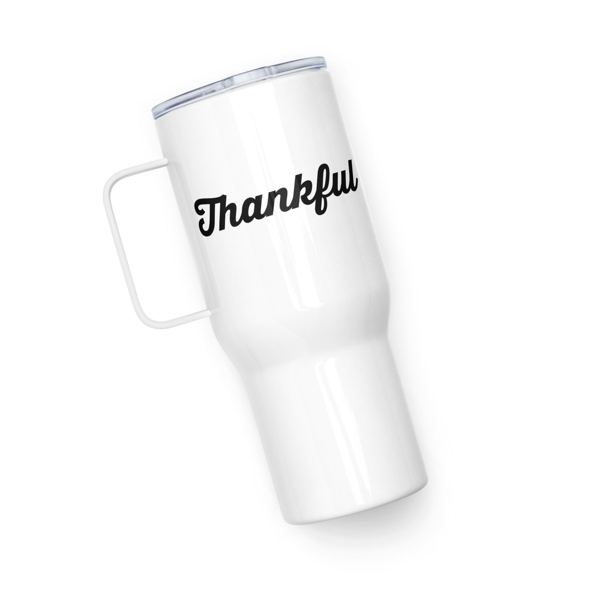 Travel Mug with a Handle | Thankful