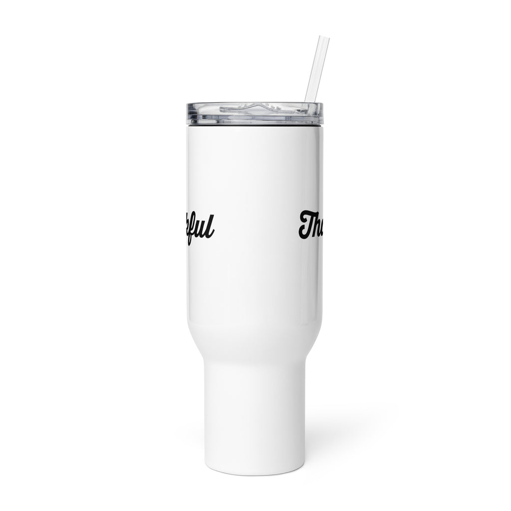 Travel Mug with a Handle | Thankful