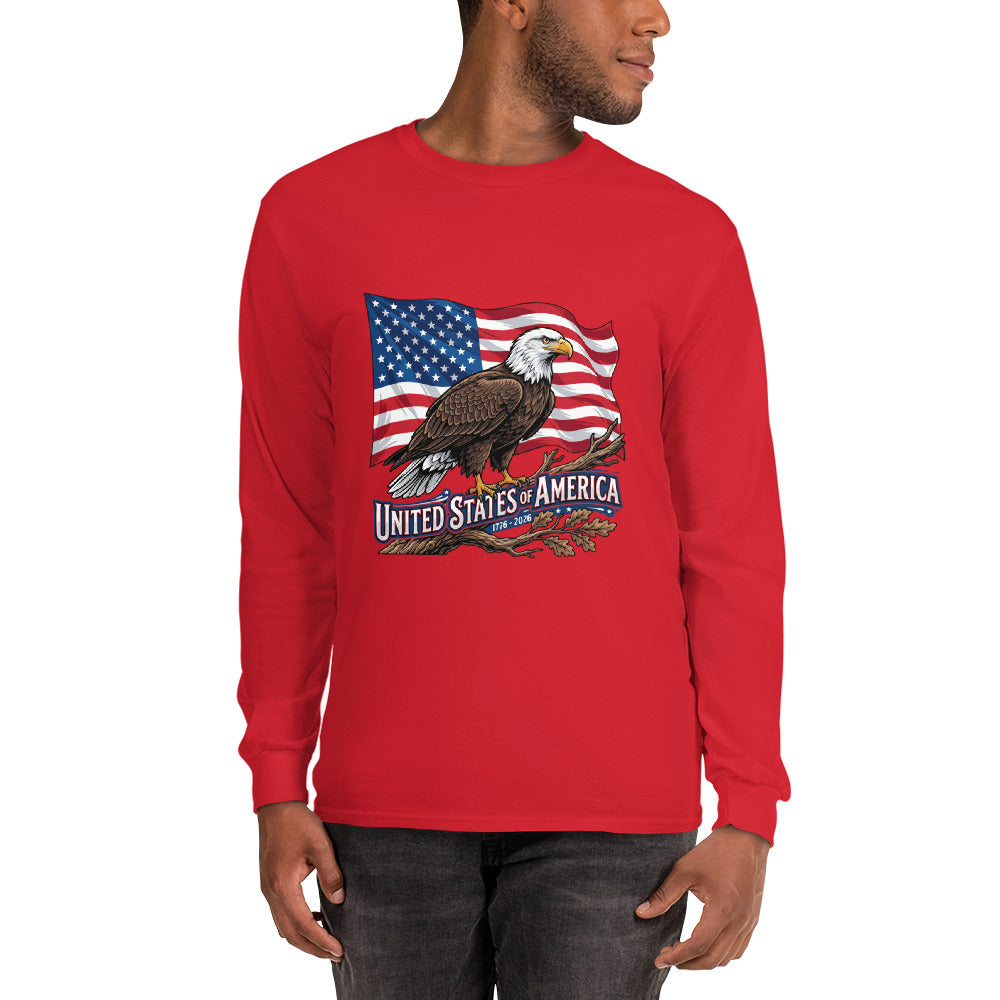 Men’s Long Sleeve Shirt - USA 250 Eagle
