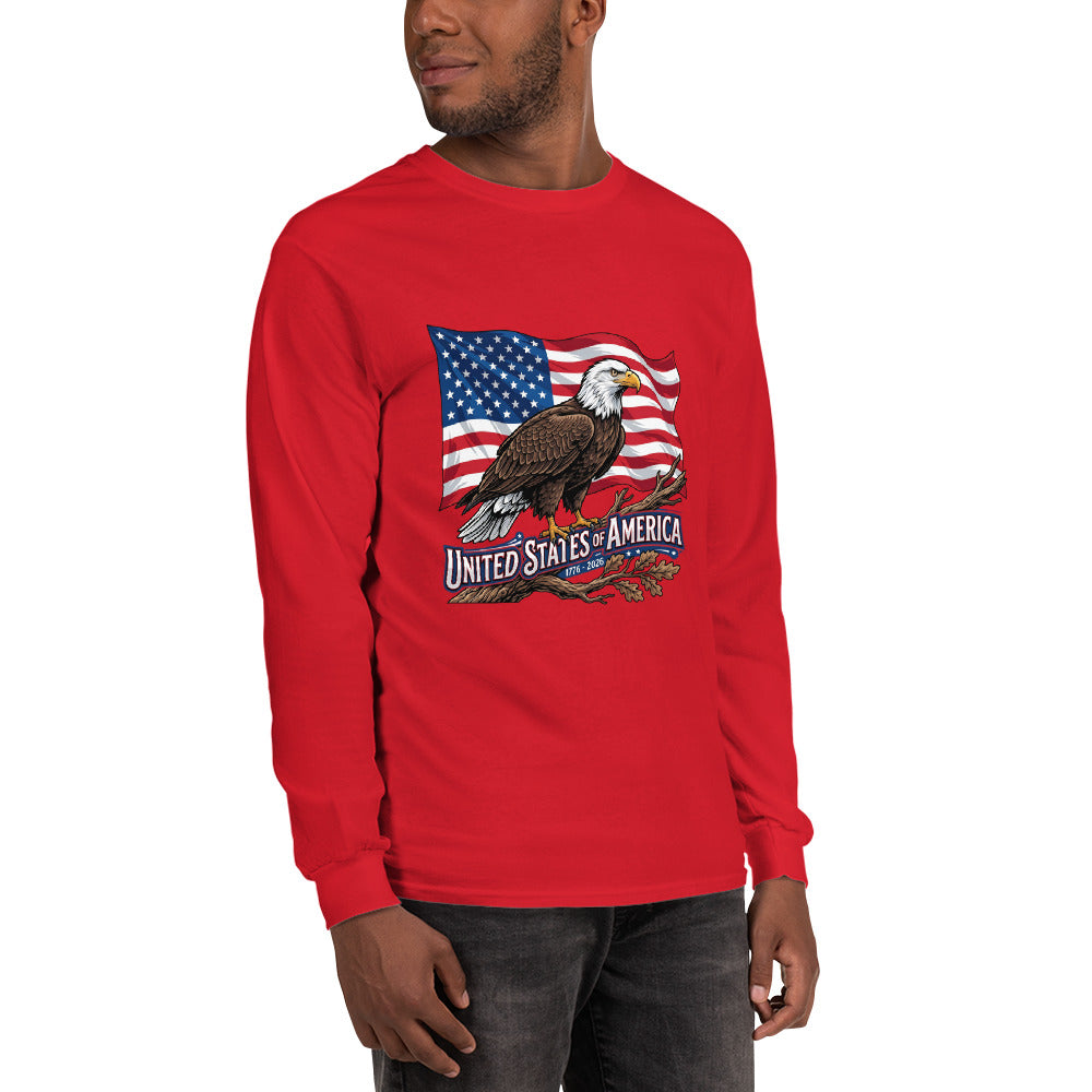 Men’s Long Sleeve Shirt - USA 250 Eagle