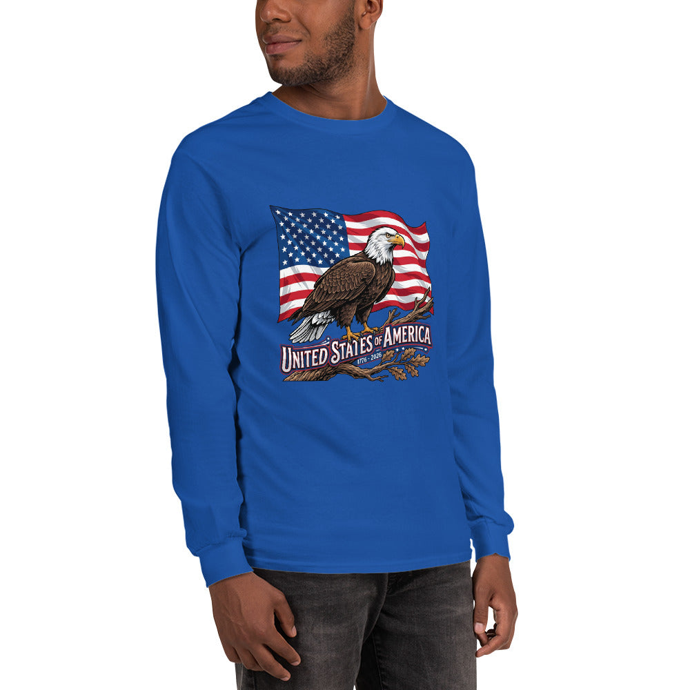 Men’s Long Sleeve Shirt - USA 250 Eagle