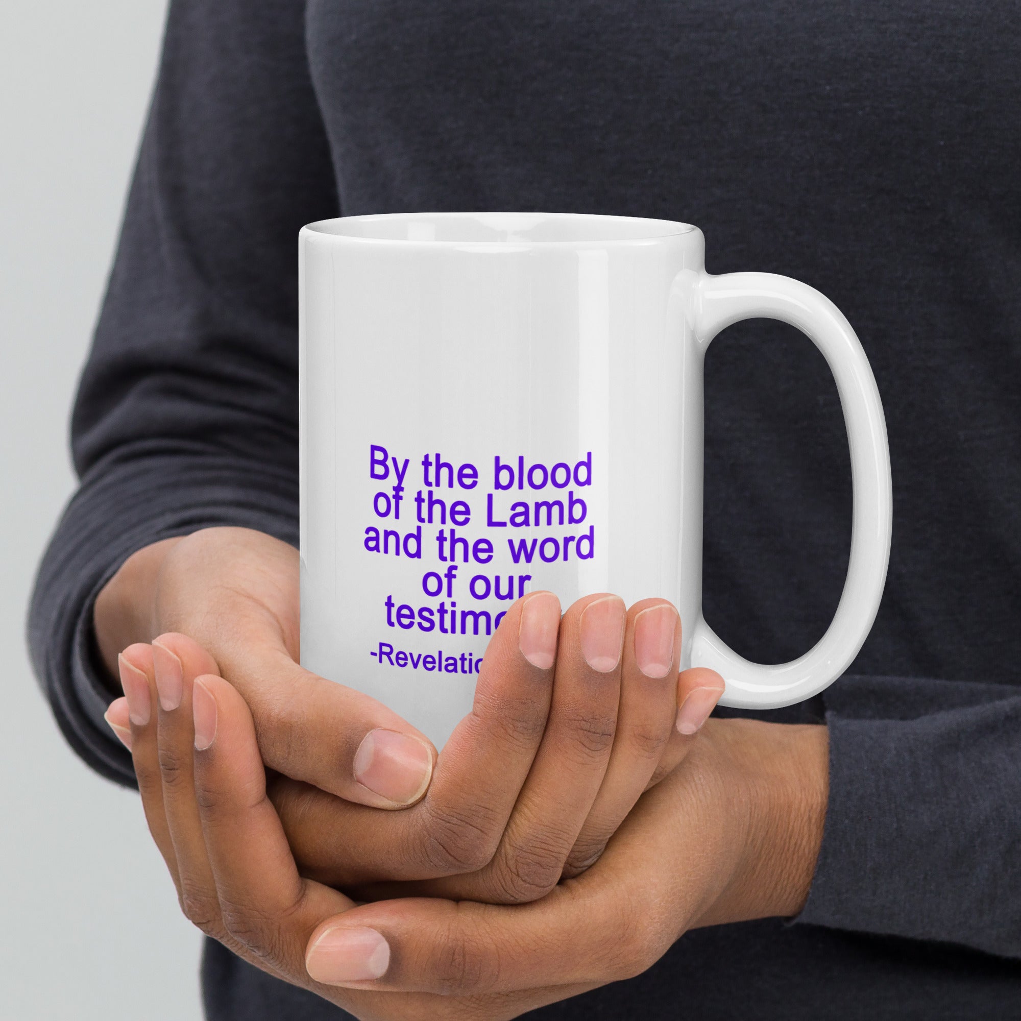 White Glossy Mug - Revelation 12:11